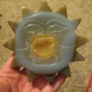 Sun agate with druzy